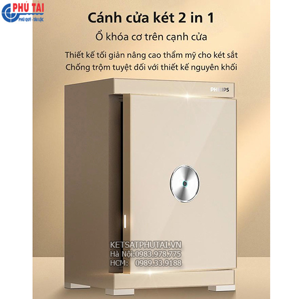Ket sat Philips SBX602-6CU canh cua 2 trong 1